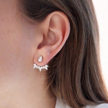 Pendientes de plata ear jacket