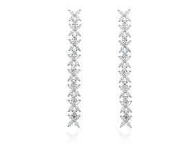 Pendientes de plata riviere cruz