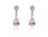 Pendientes de plata lágrima con gema de color