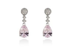 Earrings LARA Pink in silver