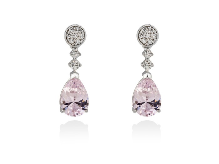 Earrings LARA Pink in silver