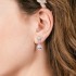 Pendientes de plata lágrima con gema de color