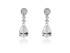Pendientes de plata lágrima con gema de color
