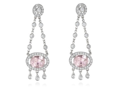 Earrings DULCE Pink in silver