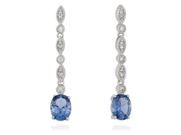 Earrings LEONOR Pink in silver