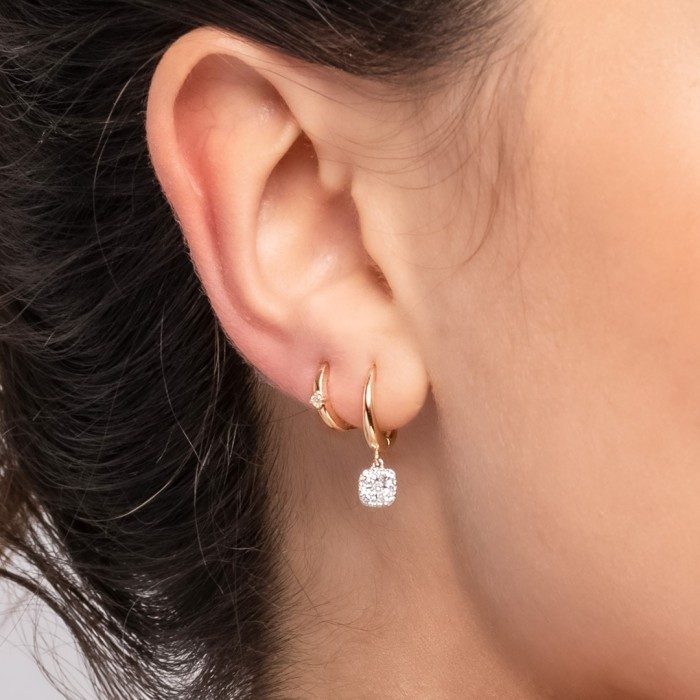 Piercing ARO MEDIUM in 18kt Gelbgold und Diamanten