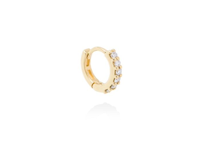 Piercing de Oro 18Kt aro pequeño con diamantes