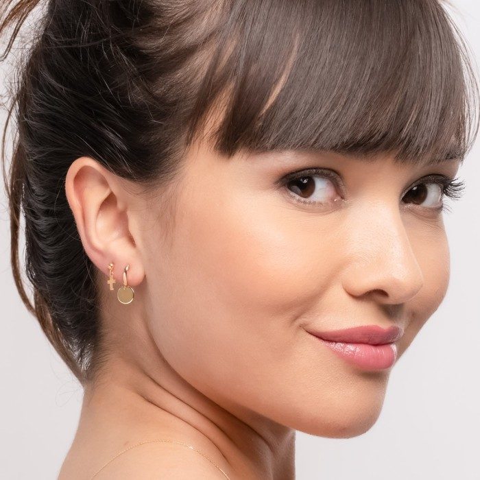 Piercing de Oro 18Kt con cruz