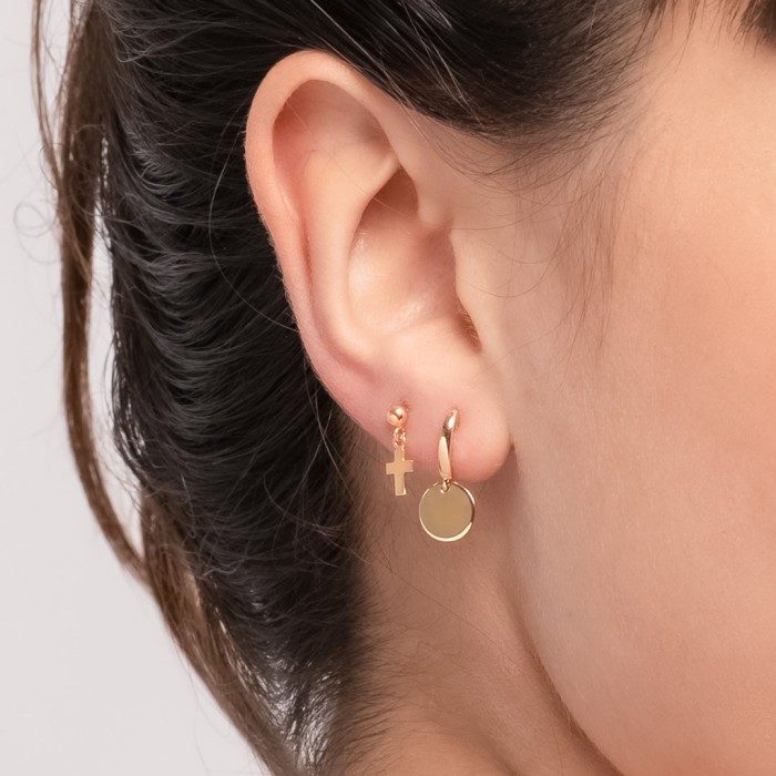 Piercing de Oro 18Kt con cruz