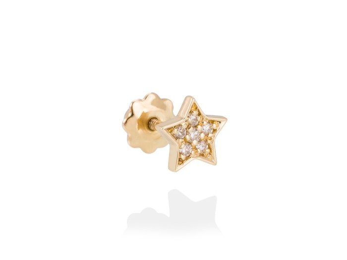 Piercing ESTRELLA in 18Kt yellow Gold and diamonds