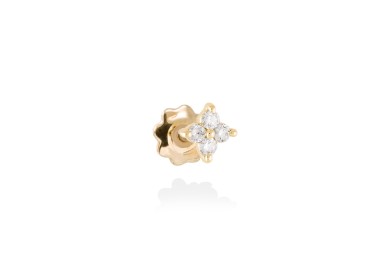 Piercing TREBOL in 18kt Gelbgold und Diamanten