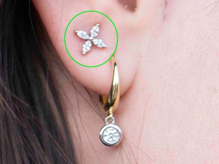 Piercing   in 18kt Gelbgold und Diamanten