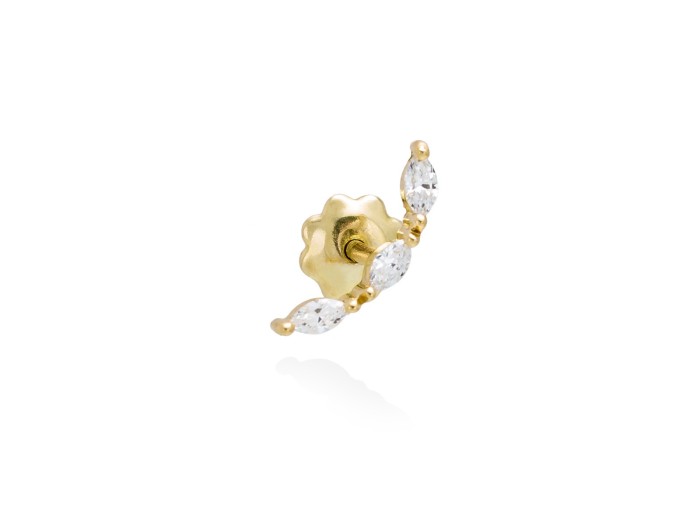 Piercing de Oro 18Kt trepador con diamantes