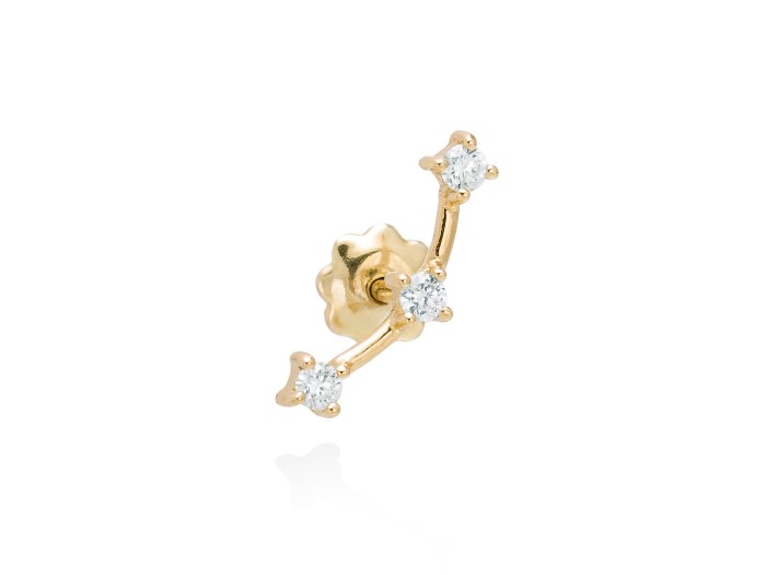 Piercing   in 18kt yellow Gold and diamonds