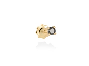 Piercing de Oro 18Kt con diamante negro