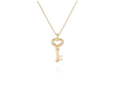 Gargantilla de Oro 18Kt llave con diamante