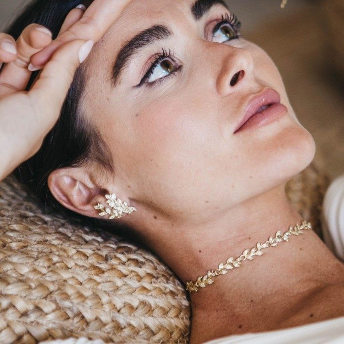 Pendientes de plata trepador hiedra