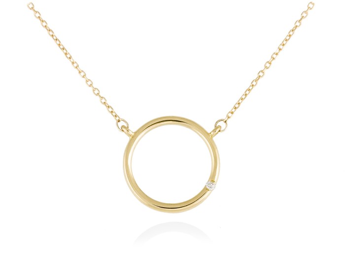 Gargantilla de Oro 18Kt con diamante