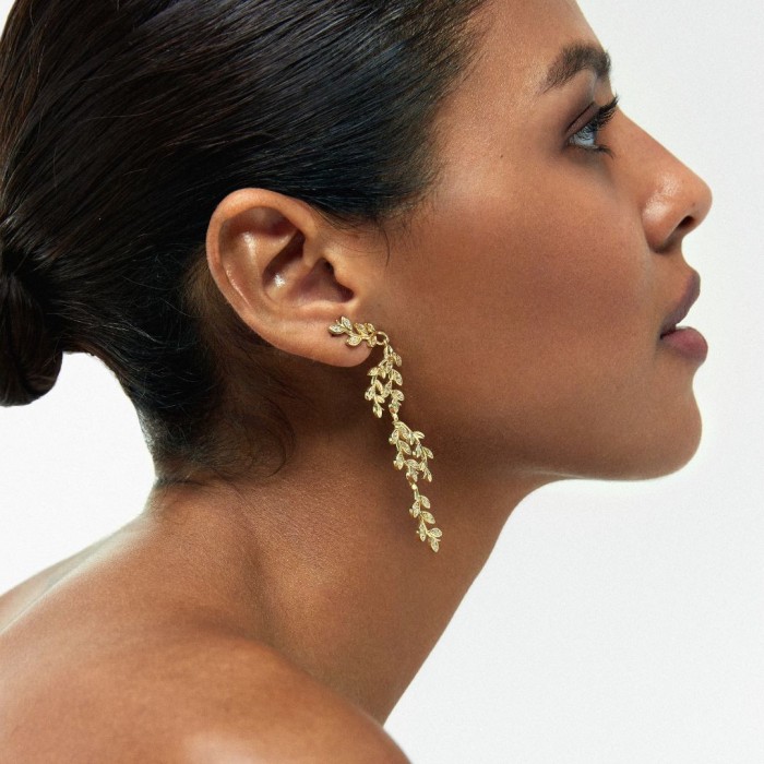 Earrings HIEDRA  in golden silver