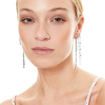 Climber Earring RIVIERE  in silver