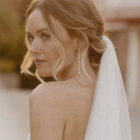 Ohrringe CLAUDIA Weiß in silber