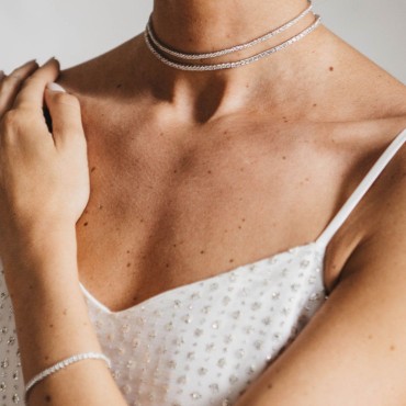 Halskette RIVIERE  in silber