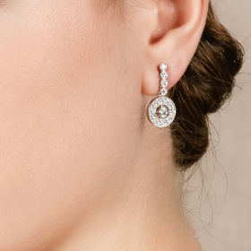 Ohrringe BERTA Weiß in silber