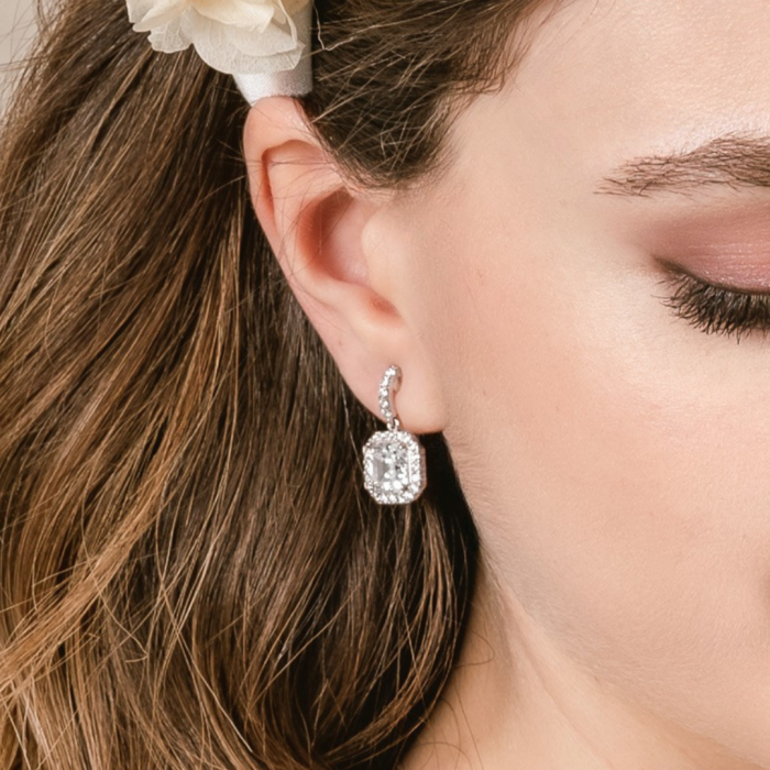 Earrings WEBSTER White in silver