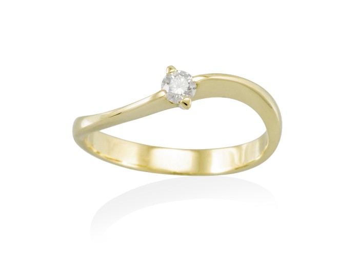 Anillo en Oro blanco 18Kt y diamantes