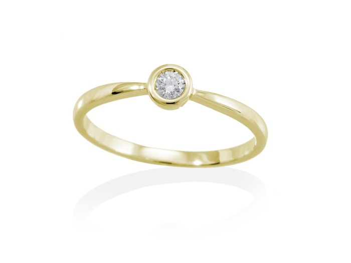 Anillo de Oro 18Kt. y diamantes. A2363SA