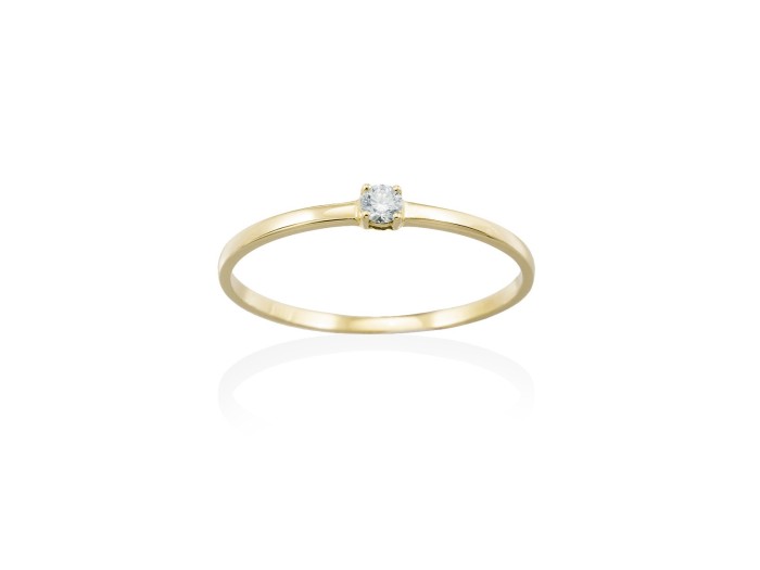Anillo  en Oro 18Kt. y diamantes
