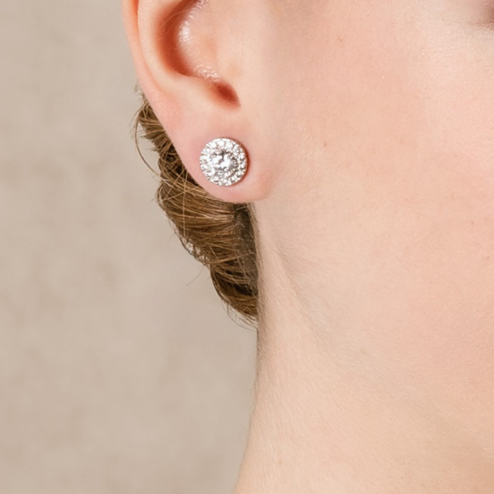 Earrings MAUI White in silver