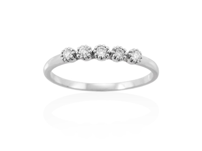 Anillo  en Oro 18Kt. y diamantes