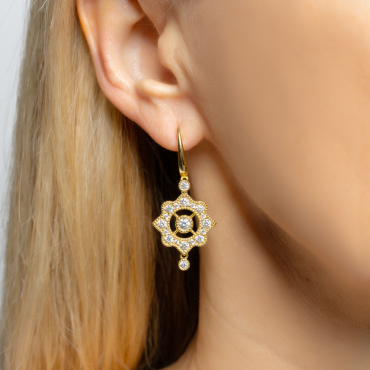 Pendientes de plata victoriano