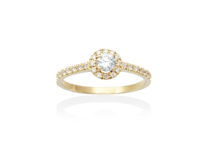 Ring in 18kt. Gold und Diamanten