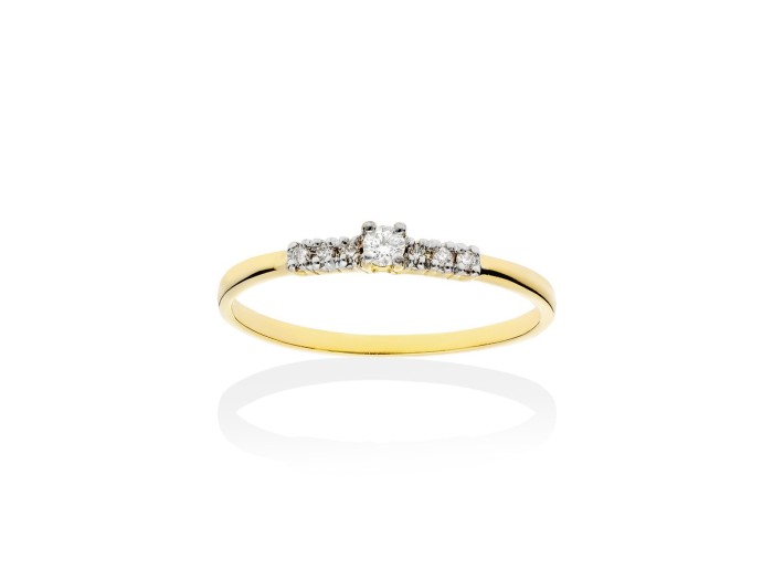 Anillo   en Oro blanco 18Kt y diamantes