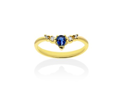 Anillo   en Oro amarillo 18Kt y diamantes