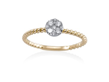 Ring in 18kt. Gold und Diamanten