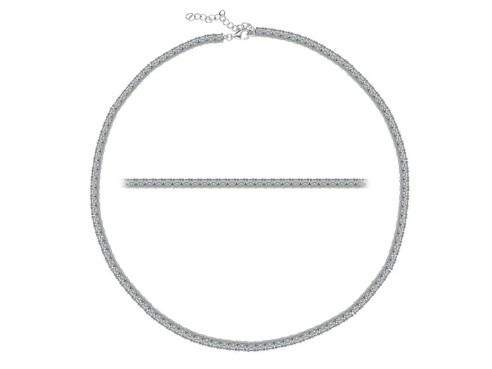 Necklace RIVIERE  in silver