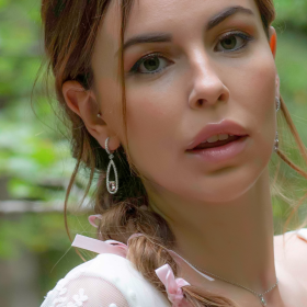 Earrings DULCE Pink in silver