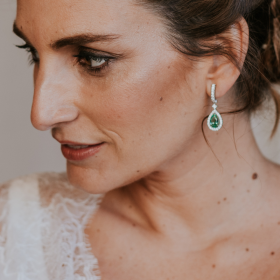 Earrings EVA Pink in silver