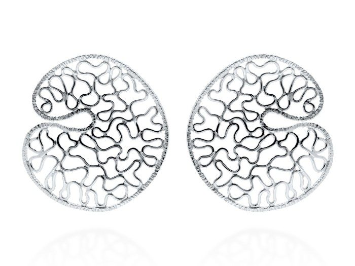 Pendientes de plata aro grande HIGH LINE