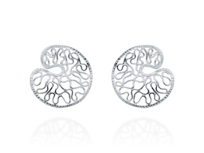 Earrings HIGH LINE max in golden silver