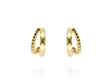 Pendientes de plata aro doble gallonado