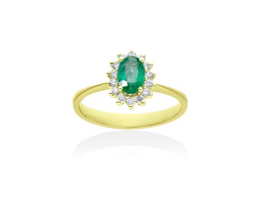 Anillo   en Oro blanco 18Kt y diamantes