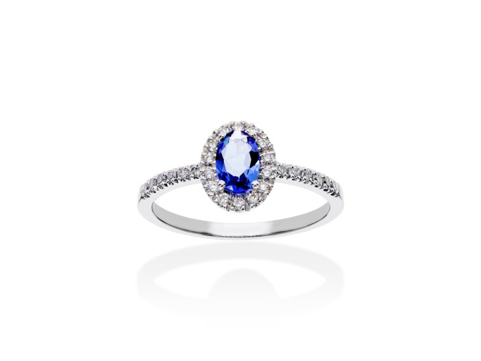 anillo en oro blanco