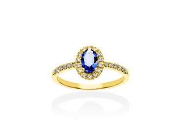 Anillo   en Oro blanco 18Kt y diamantes