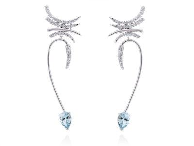 Earrings DREAM blue in silver