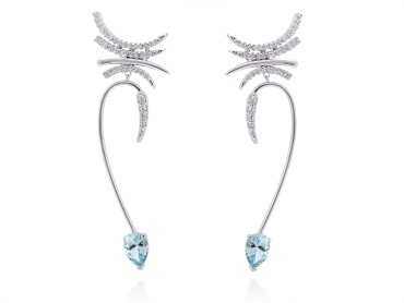 Pendientes DREAM azul en plata