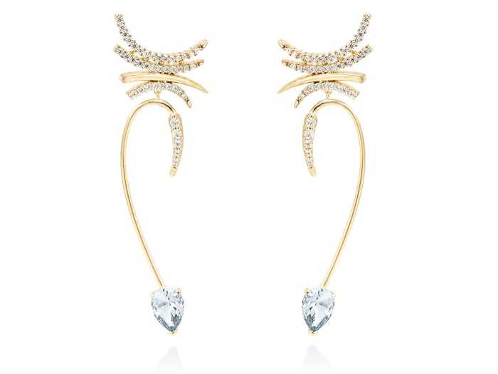 Pendientes DREAM azul en plata